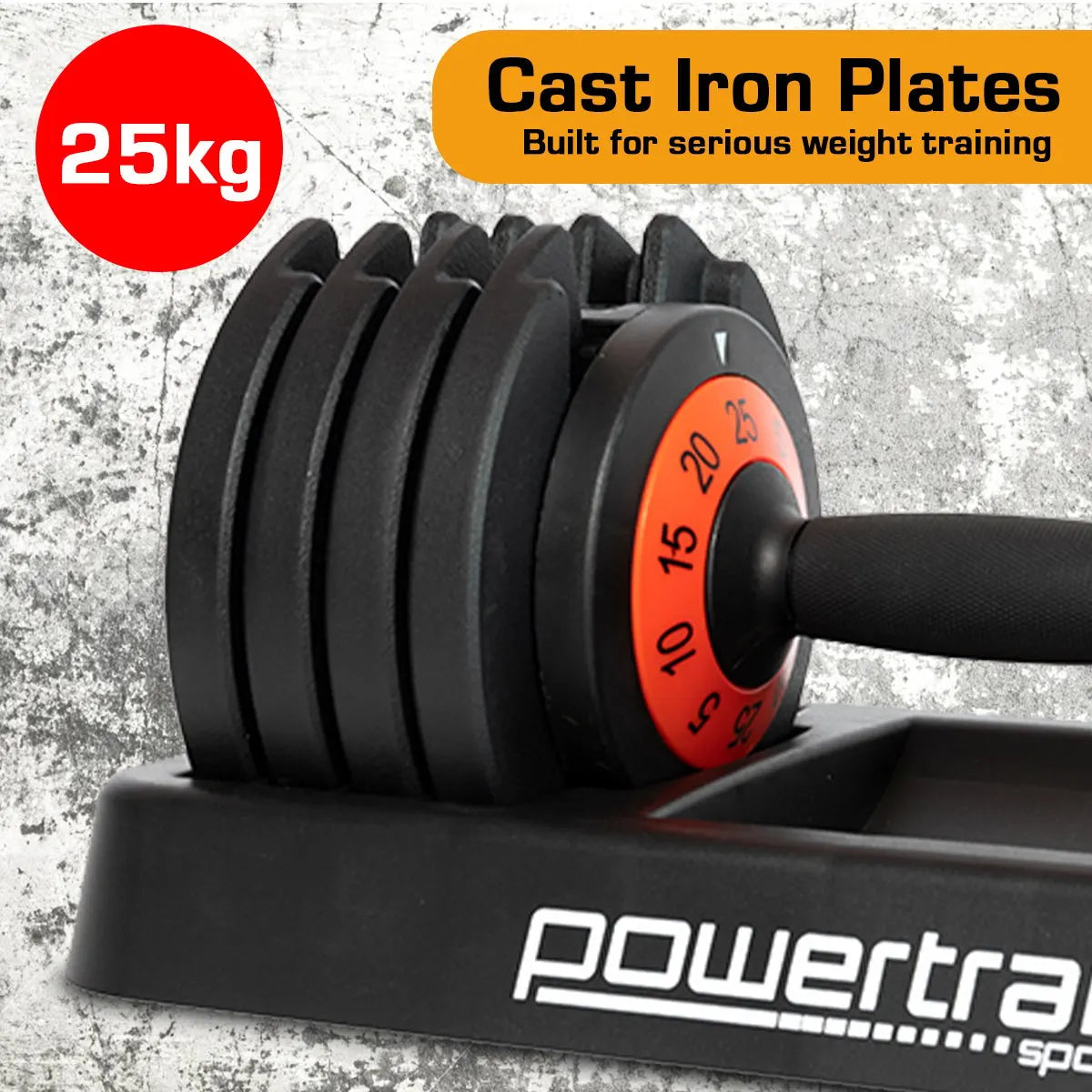 Powertrain GEN2 Pro Adjustable Dumbbell Set - 50kg - Image 7