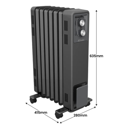 Dimplex 1.5kW Oil Free Portable Column Heater - Electric Radiator with Adjustable Thermostat - Black - Image 4