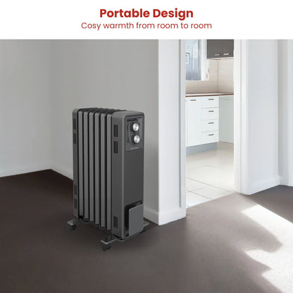Dimplex 1.5kW Oil Free Portable Column Heater - Electric Radiator with Adjustable Thermostat - Black - Image 5