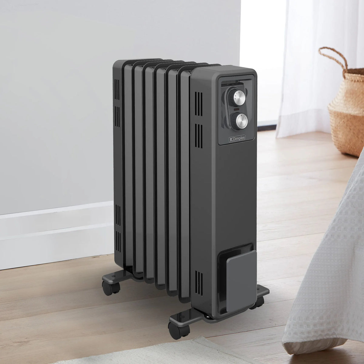 Dimplex 1.5kW Oil Free Portable Column Heater - Electric Radiator with Adjustable Thermostat - Black - Image 8