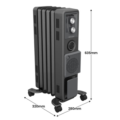 Dimplex Oil Free 1.5kW Column Heater w/ Turbo Fan and Timer in Black - Image 4