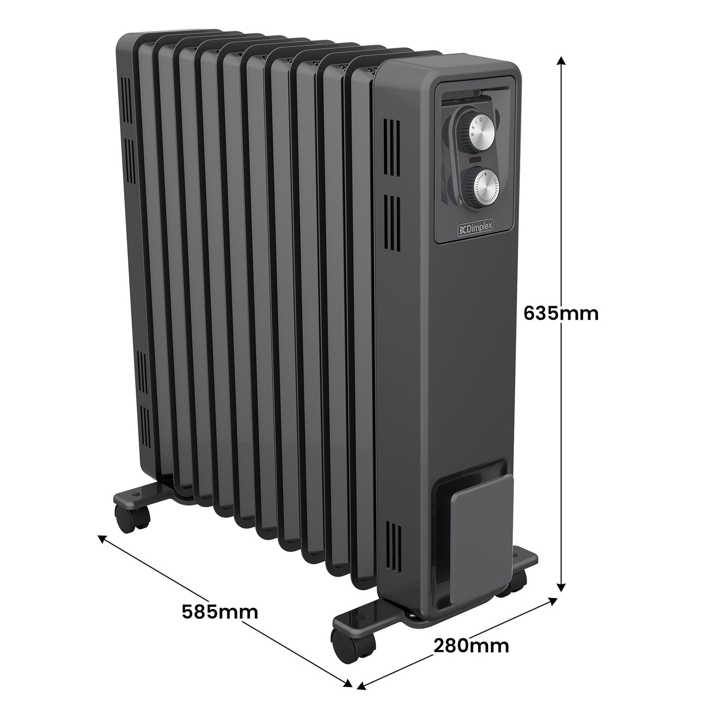 Dimplex Oil Free 2.4kW Column Heater w/ Thermostat in Black - Image 4
