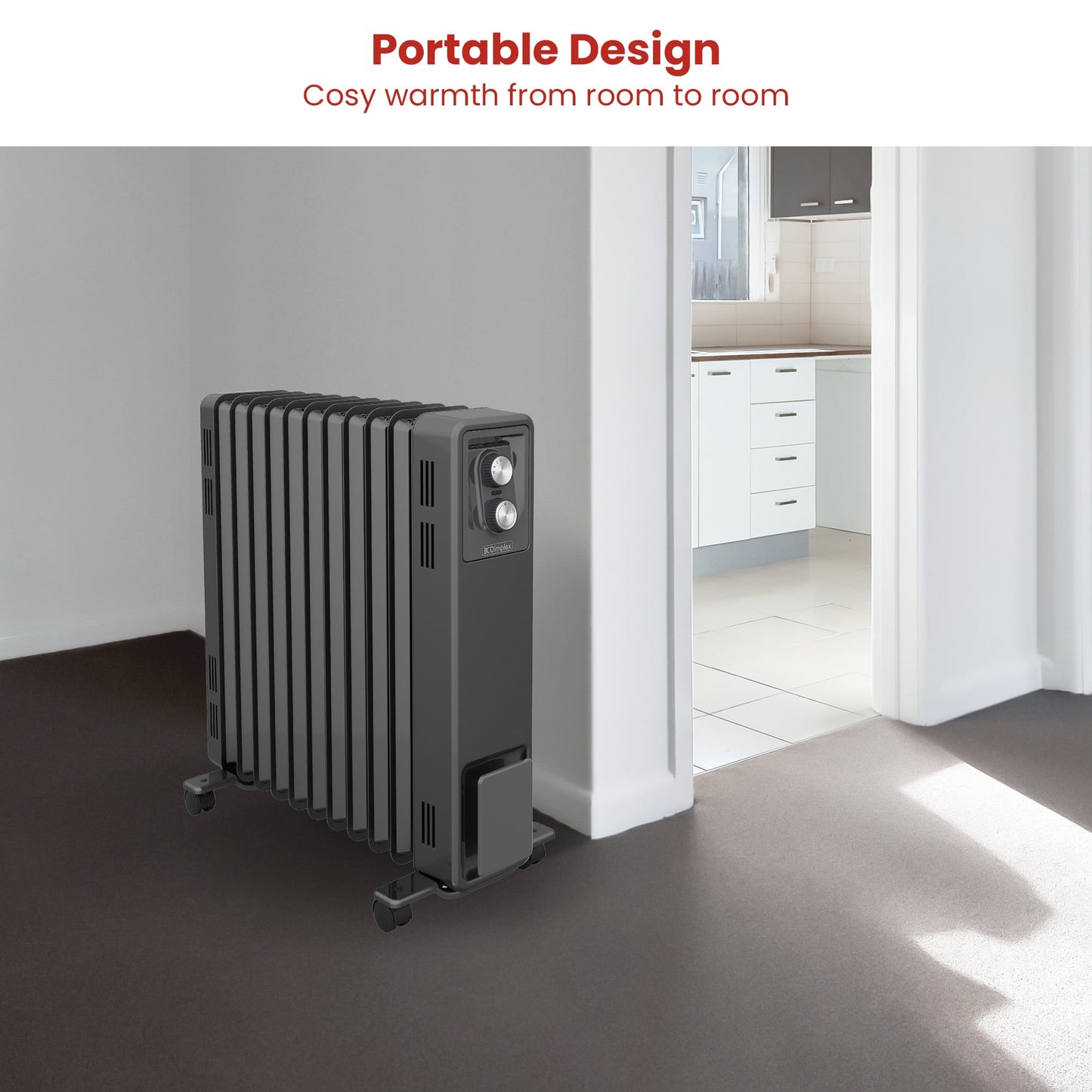Dimplex Oil Free 2.4kW Column Heater w/ Thermostat in Black - Image 5