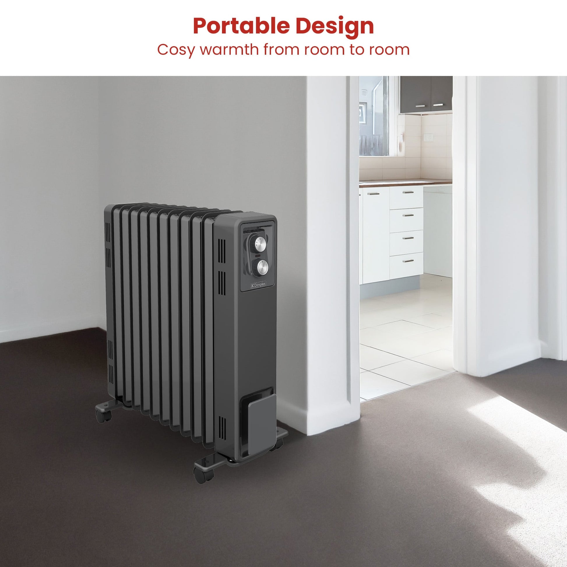 Dimplex Oil Free 2.4kW Column Heater w/ Thermostat in Black - Image 5