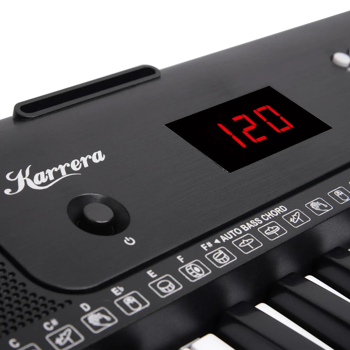 Karrera 61 Key Digital Piano Electronic Keyboard with Adjustable Folding Stand & Music Rest for Beginners Black - Image 7
