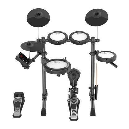 Karrera 18S Electronic Drum Kit Mesh Pads 8in Snare Bluetooth Sounds USB/MIDI Output Kick Pedals Drum Coach & Metronome - Image 3