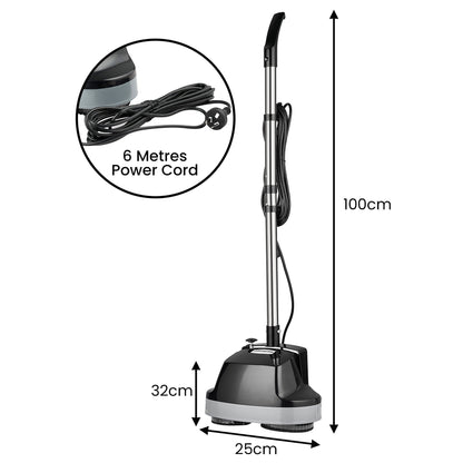 Kartrite Hauskeeper Gen2 5-in-1 Black Electric Floor Polisher Hard Waxer Buffer Scrubber Cleaner 240v With Twin Rotating Brushes 6m Power Cord - Image 4