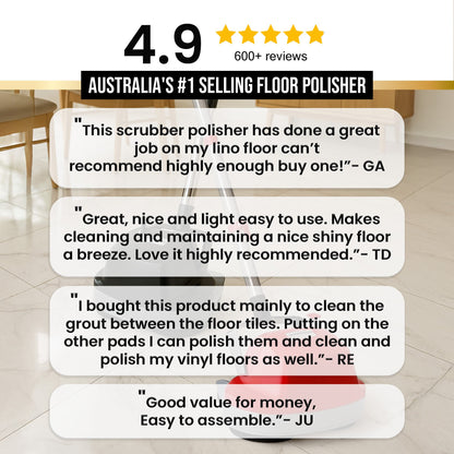 Kartrite Hauskeeper Gen2 5-in-1 Black Electric Floor Polisher Hard Waxer Buffer Scrubber Cleaner 240v With Twin Rotating Brushes 6m Power Cord - Image 7