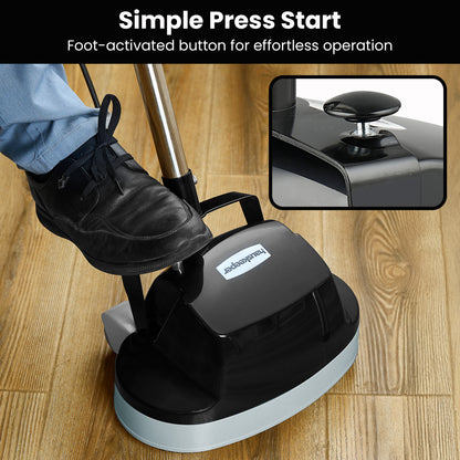 Kartrite Hauskeeper Gen2 5-in-1 Black Electric Floor Polisher Hard Waxer Buffer Scrubber Cleaner 240v With Twin Rotating Brushes 6m Power Cord - Image 9