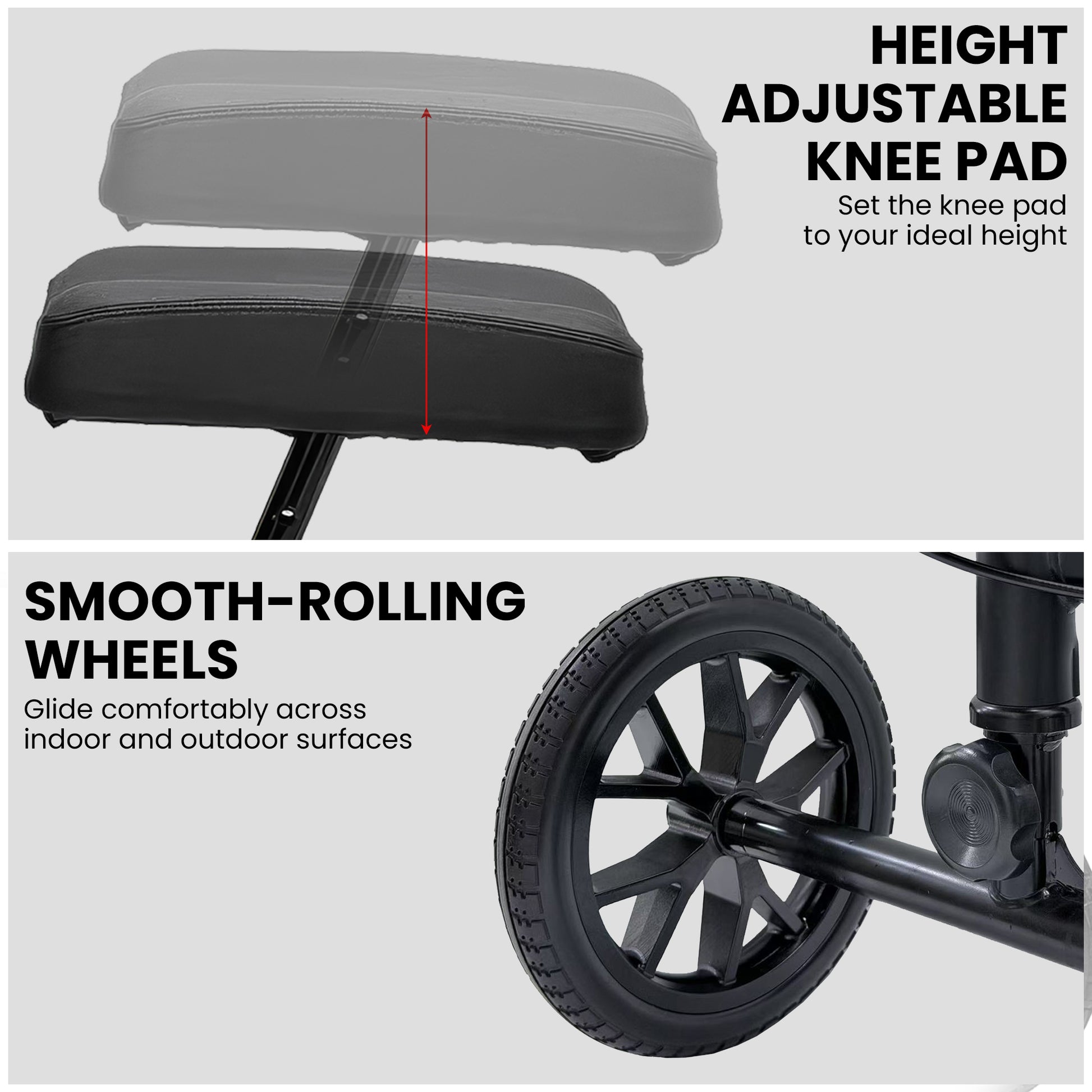 Orthonica Knee Walker with Adjustable Pad and Dual Brakes - Image 7
