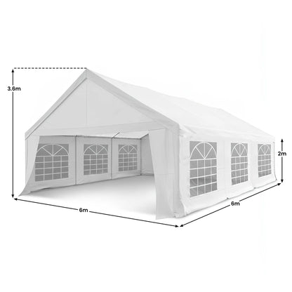 Wallaroo 6x6m Outdoor Event Marquee Gazebo Party Wedding Tent - White - Image 3