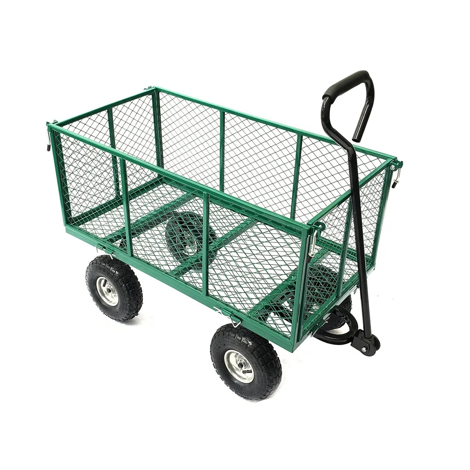 Wallaroo Steel Mesh Garden Trolley Cart - Green - Image 4