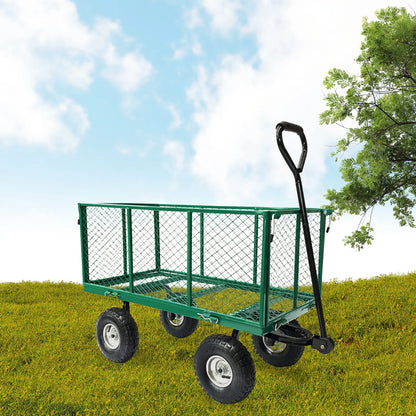 Wallaroo Steel Mesh Garden Trolley Cart - Green - Image 9