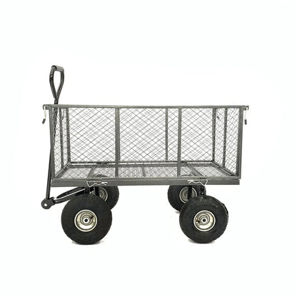 Wallaroo Steel Mesh Garden Trolley Cart - Hammer Grey - Image 3