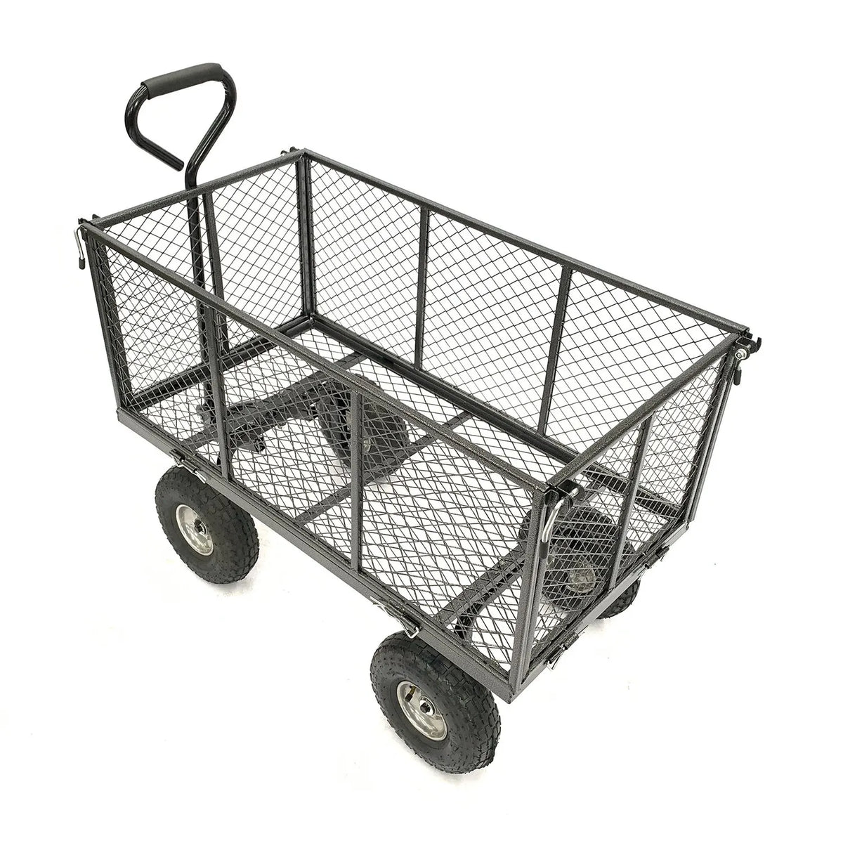 Wallaroo Steel Mesh Garden Trolley Cart - Hammer Grey - Image 4