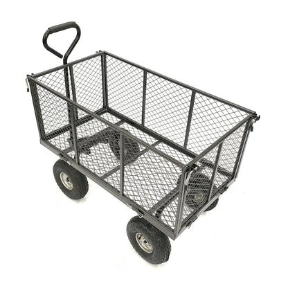 Wallaroo Steel Mesh Garden Trolley Cart - Hammer Grey - Image 4