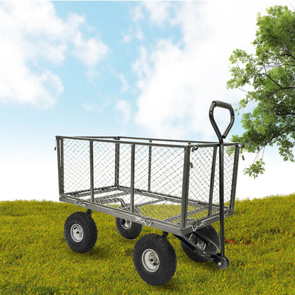 Wallaroo Steel Mesh Garden Trolley Cart - Hammer Grey - Image 9