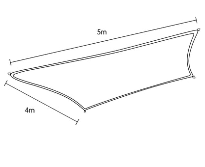 Wallaroo Rectangular Shade Sail 4m x 5m - Grey - Image 5