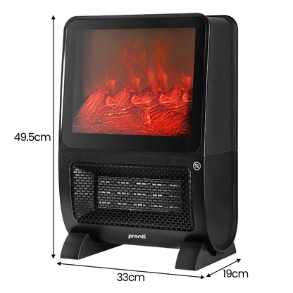 Pronti 2000W 3D Fire PTC Electric Portable Room Heater - Image 3