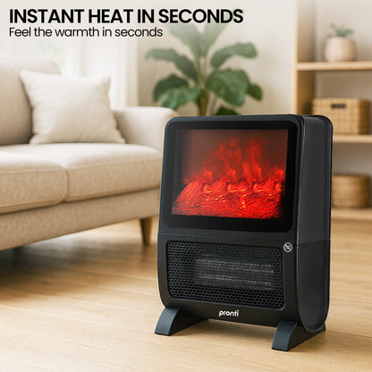 Pronti 2000W 3D Fire PTC Electric Portable Room Heater - Image 5