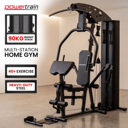Powertrain Home Multi Gym 560 Full Body Training with 90kg Weight Stack Home Gym - Image 3