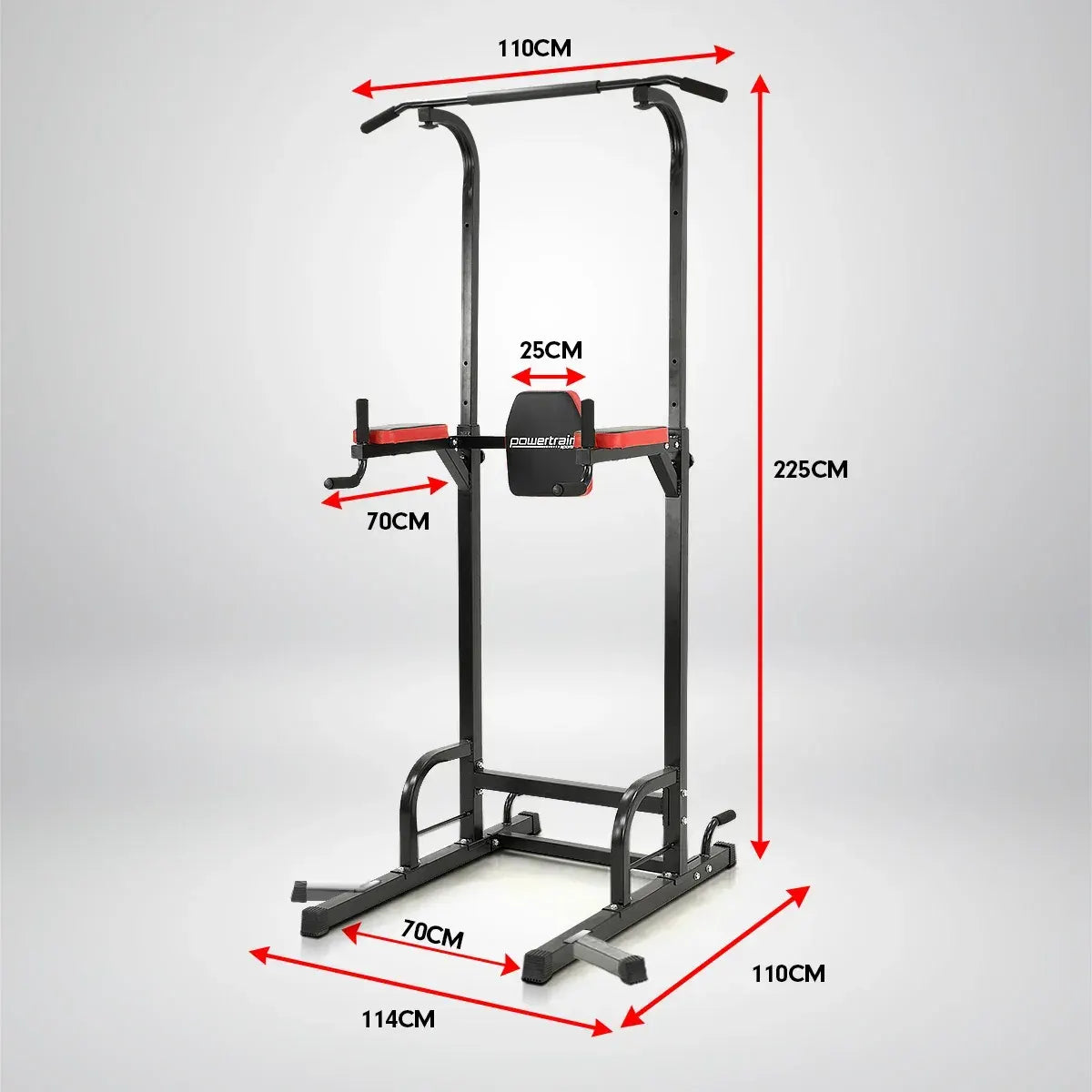 Powertrain Power Tower J06 Multifunction Strength Training Station with Pull-Up Bar Leg Raise Station Dip Bar - Image 4