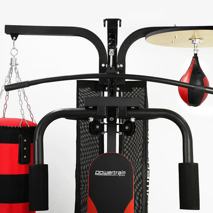 Powertrain Home Gym Multi Station with Boxing Punching Bag Speed Ball - Image 7