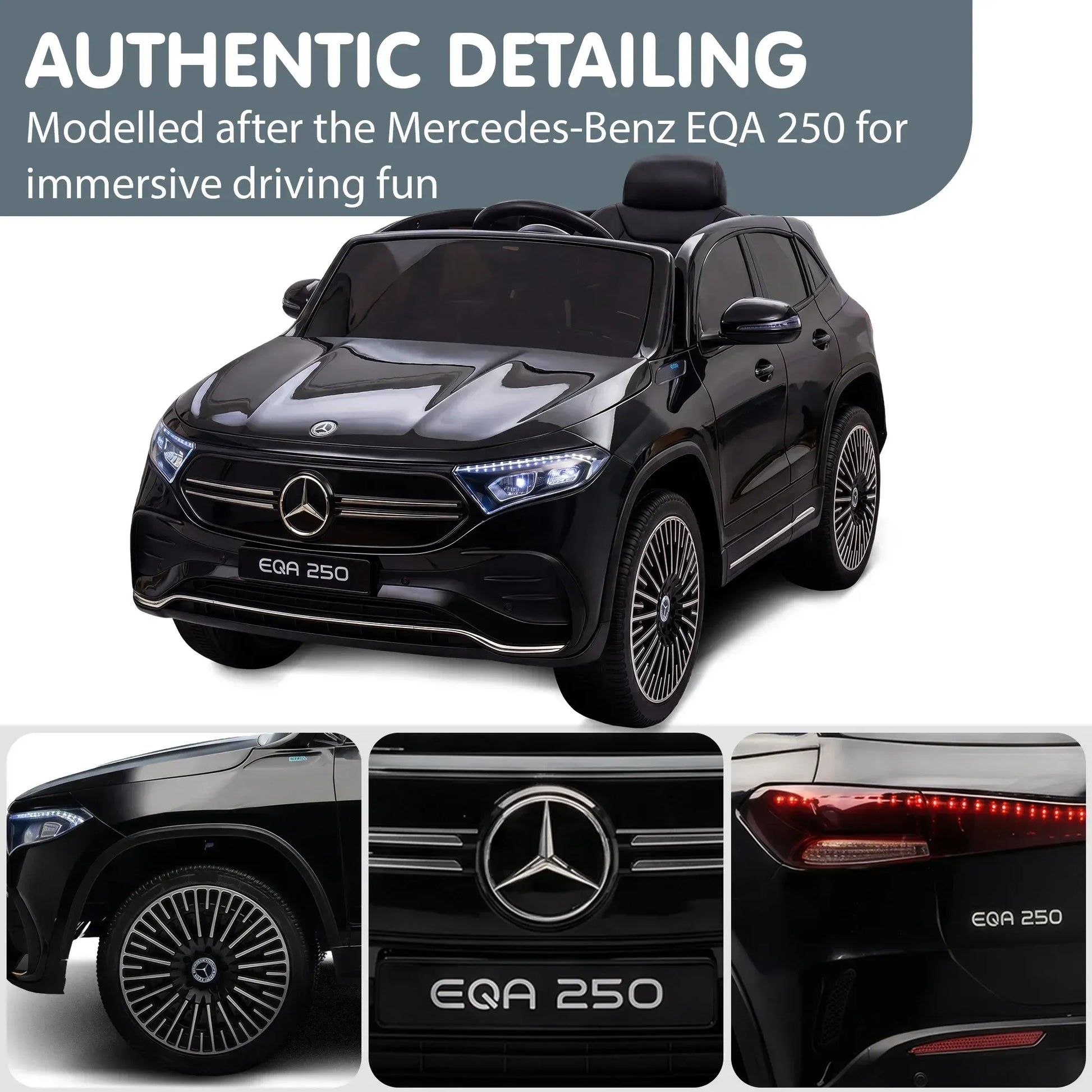 Kahuna Mercedes-Benz EQA 250 Kids 12V Electric Ride-On Car with Parental Remote Control - Image 7