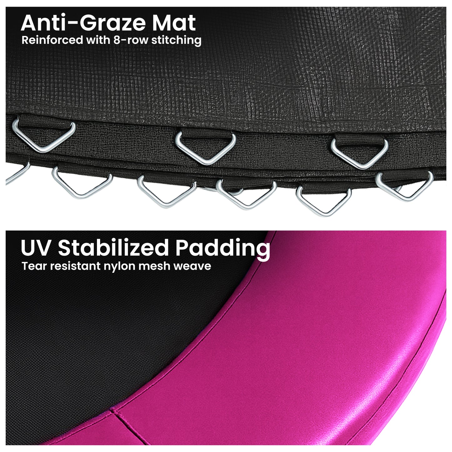 Kahuna 6ft Replacement Trampoline Safety Pad Cover and Jumping Spring Mat - Pink - Image 6
