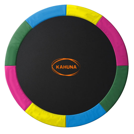 Kahuna 8ft Replacement Trampoline Safety Pad Cover and Jumping Spring Mat - Rainbow