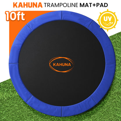 Kahuna 10ft Replacement Trampoline Safety Pad Cover and Jumping Spring Mat - Blue - Image 2