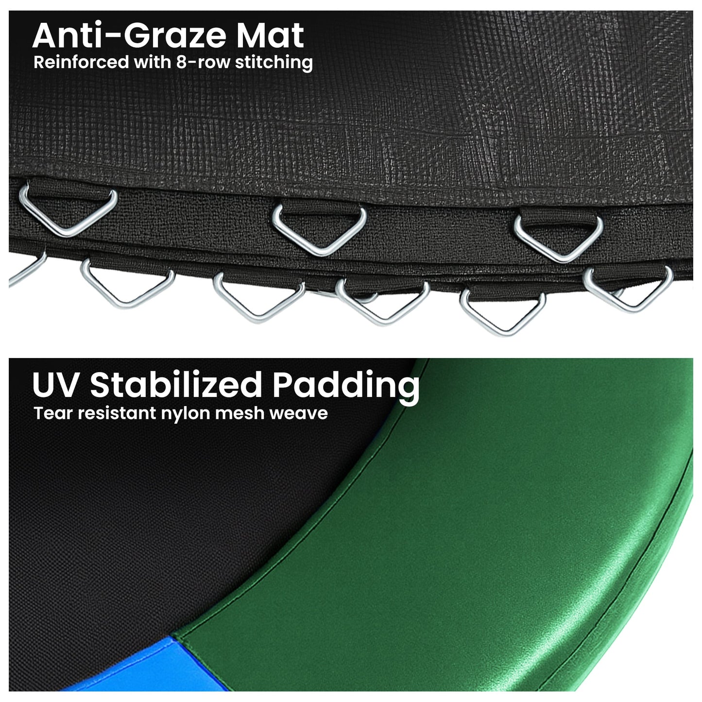 Kahuna 10ft Replacement Trampoline Safety Pad Cover and Jumping Spring Mat - Rainbow - Image 6