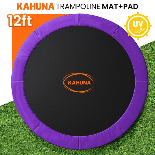 Kahuna 12ft Replacement Trampoline Safety Pad Cover and Jumping Spring Mat - Purple - Image 2