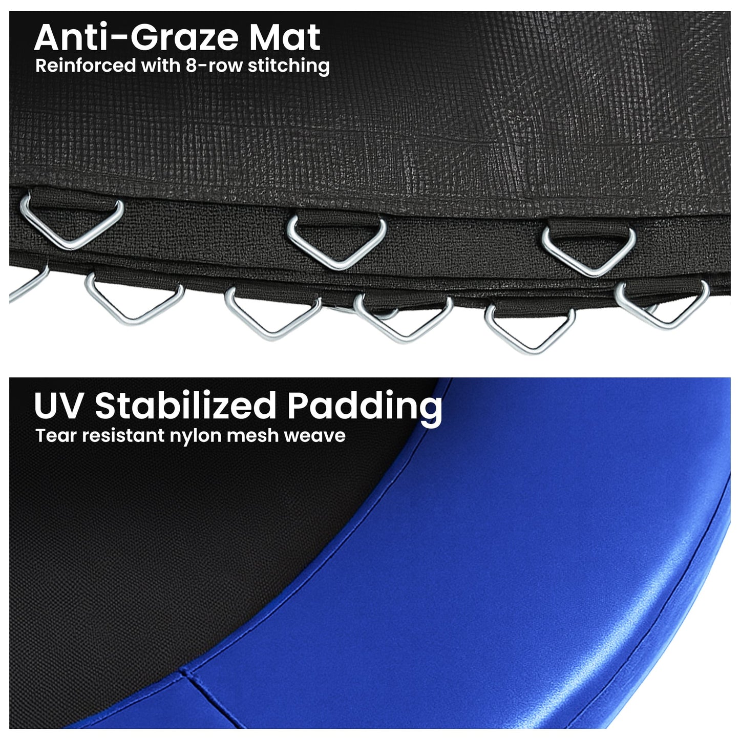 Kahuna 16ft Replacement Trampoline Safety Pad Cover and Jumping Spring Mat - Blue - Image 6