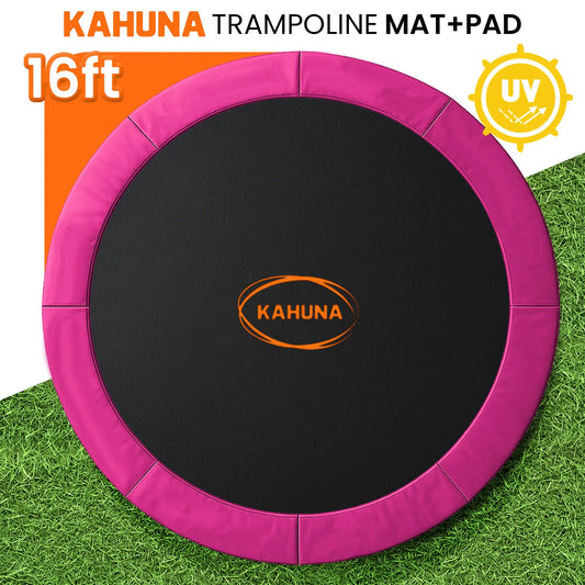 Kahuna 16ft Replacement Trampoline Safety Pad Cover and Jumping Spring Mat - Pink - Image 2