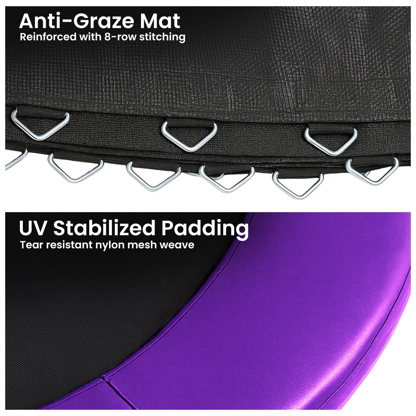 Kahuna 16ft Replacement Trampoline Safety Pad Cover and Jumping Spring Mat - Purple - Image 6