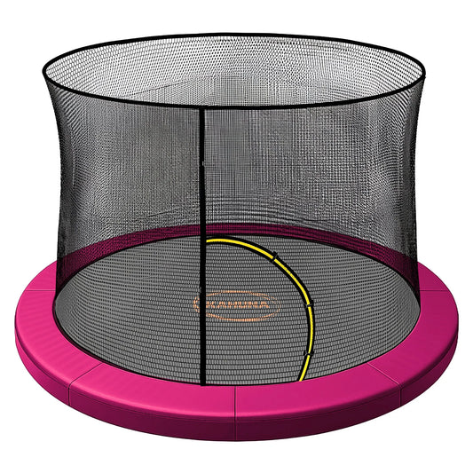 Kahuna 8ft Trampoline Pad and Net - Pink