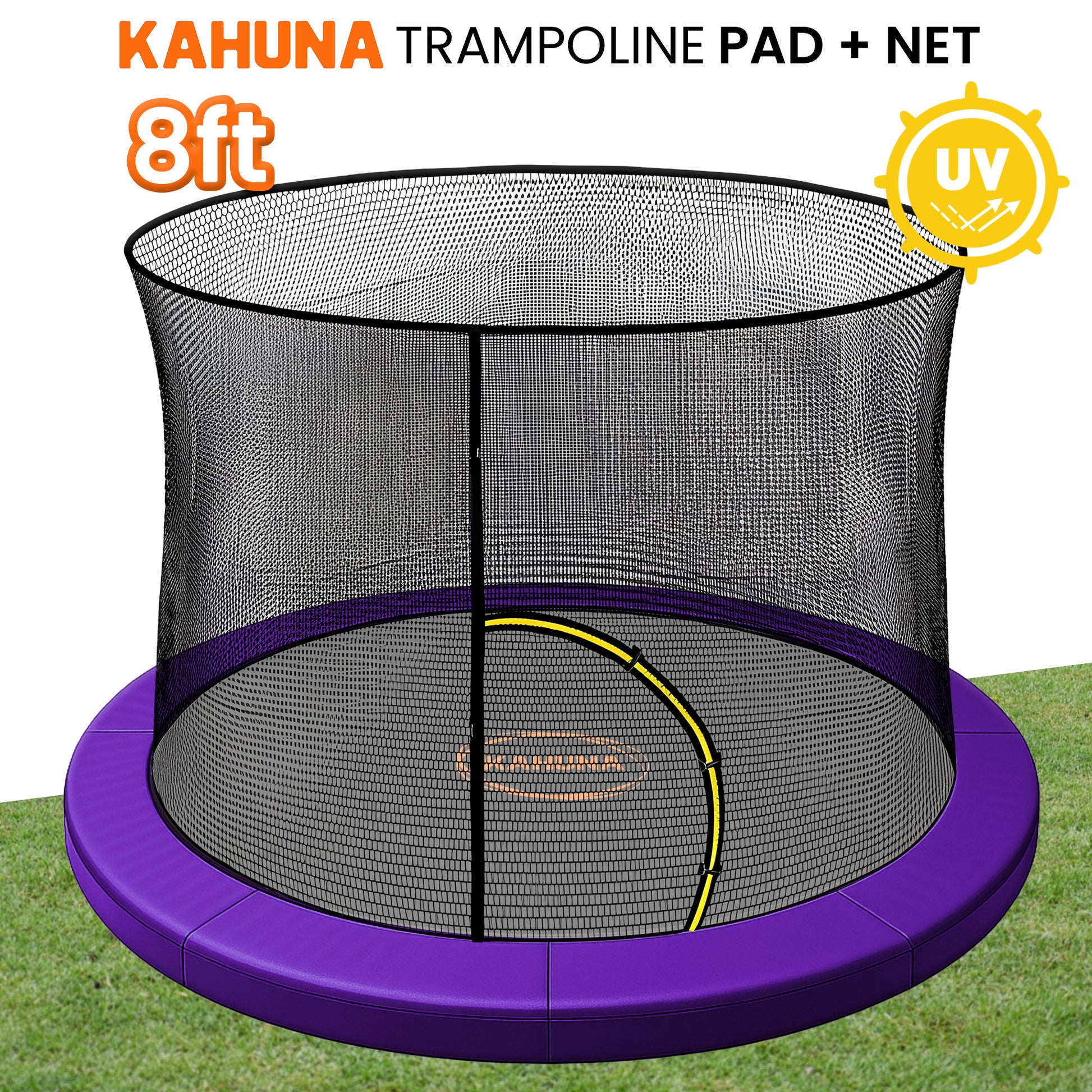 Kahuna 8ft Trampoline Pad and Net - Purple - Image 2