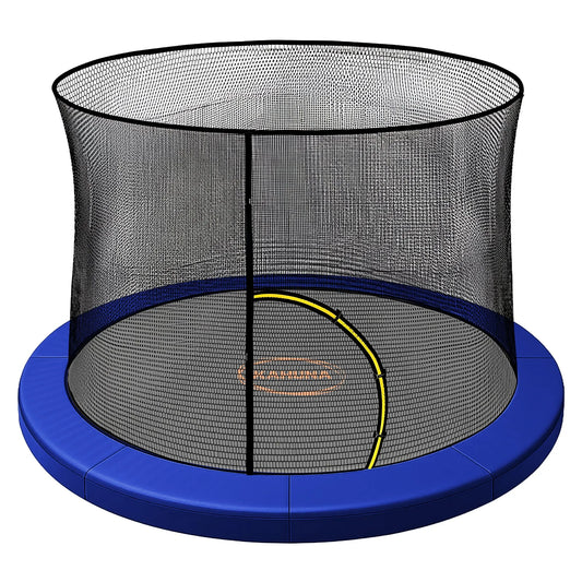 Kahuna 10ft Trampoline Pad and Net - Blue