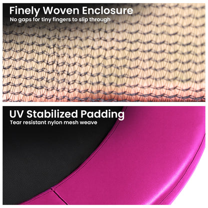 Kahuna 10ft Trampoline Pad and Net - Pink - Image 6