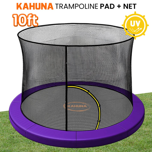 Kahuna 10ft Trampoline Pad and Net - Purple - Image 2