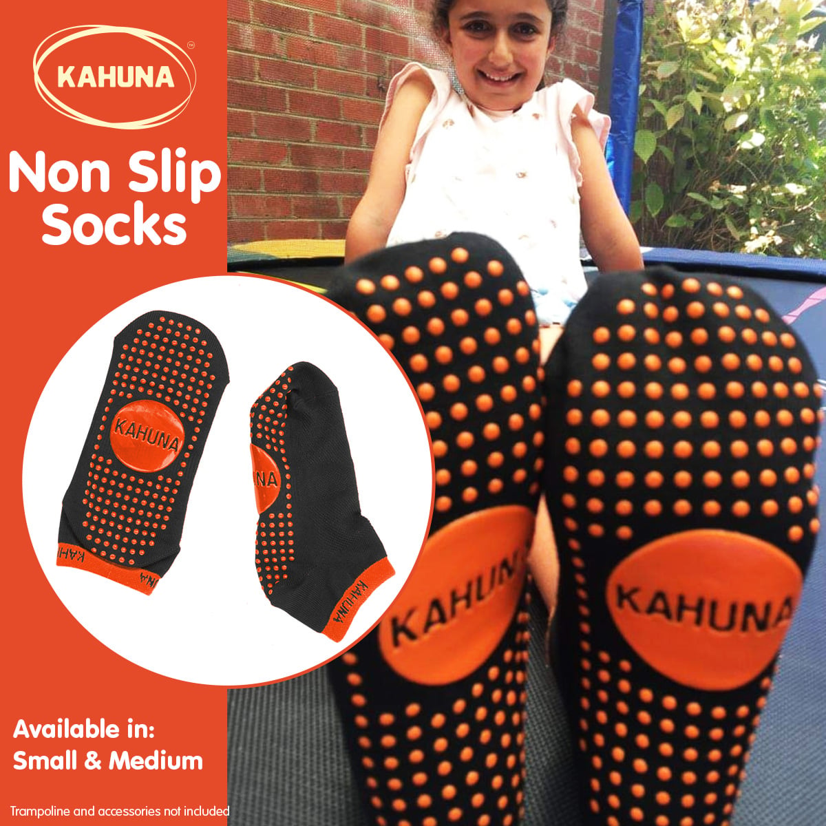 Kahuna Kids Safety Anti-Slip Trampoline Socks - Medium - Image 2