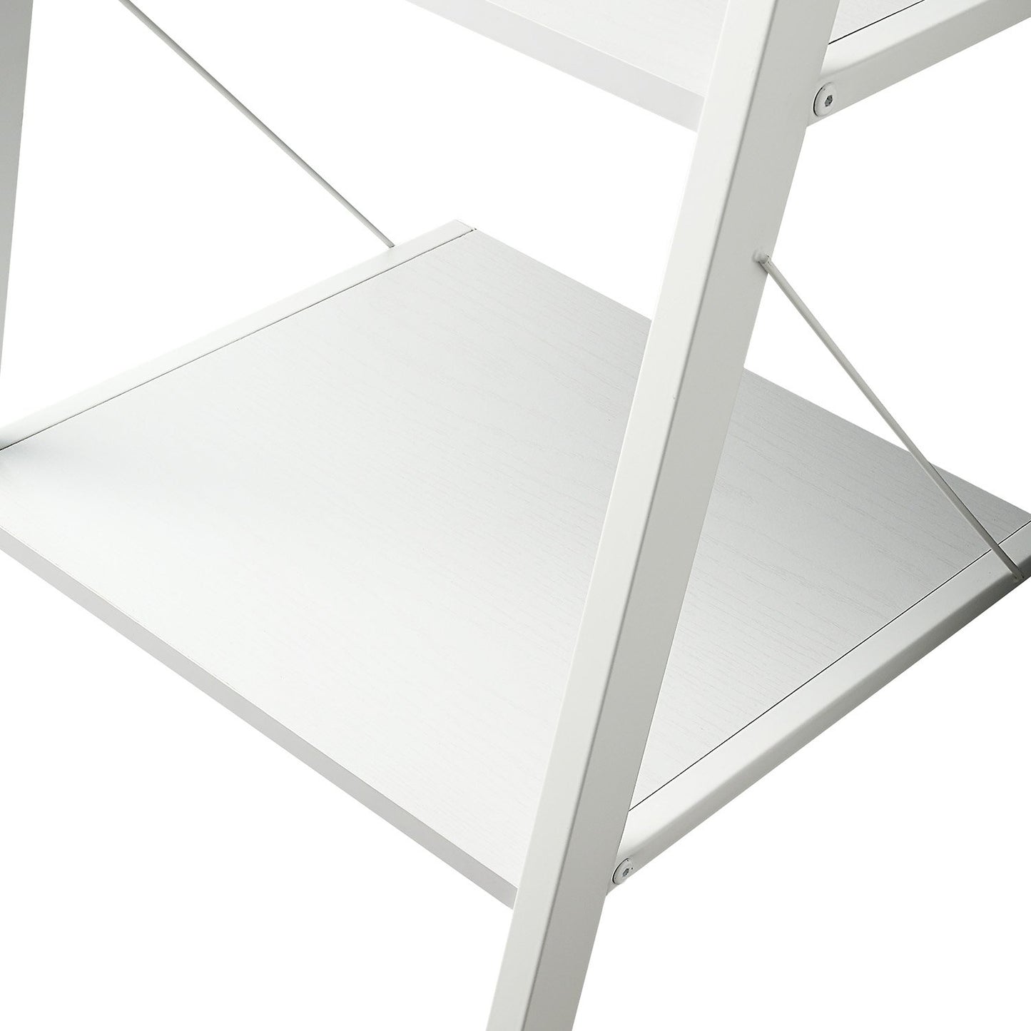 Sarantino Amelia 5-Tier Ladder Shelf in White - Image 4