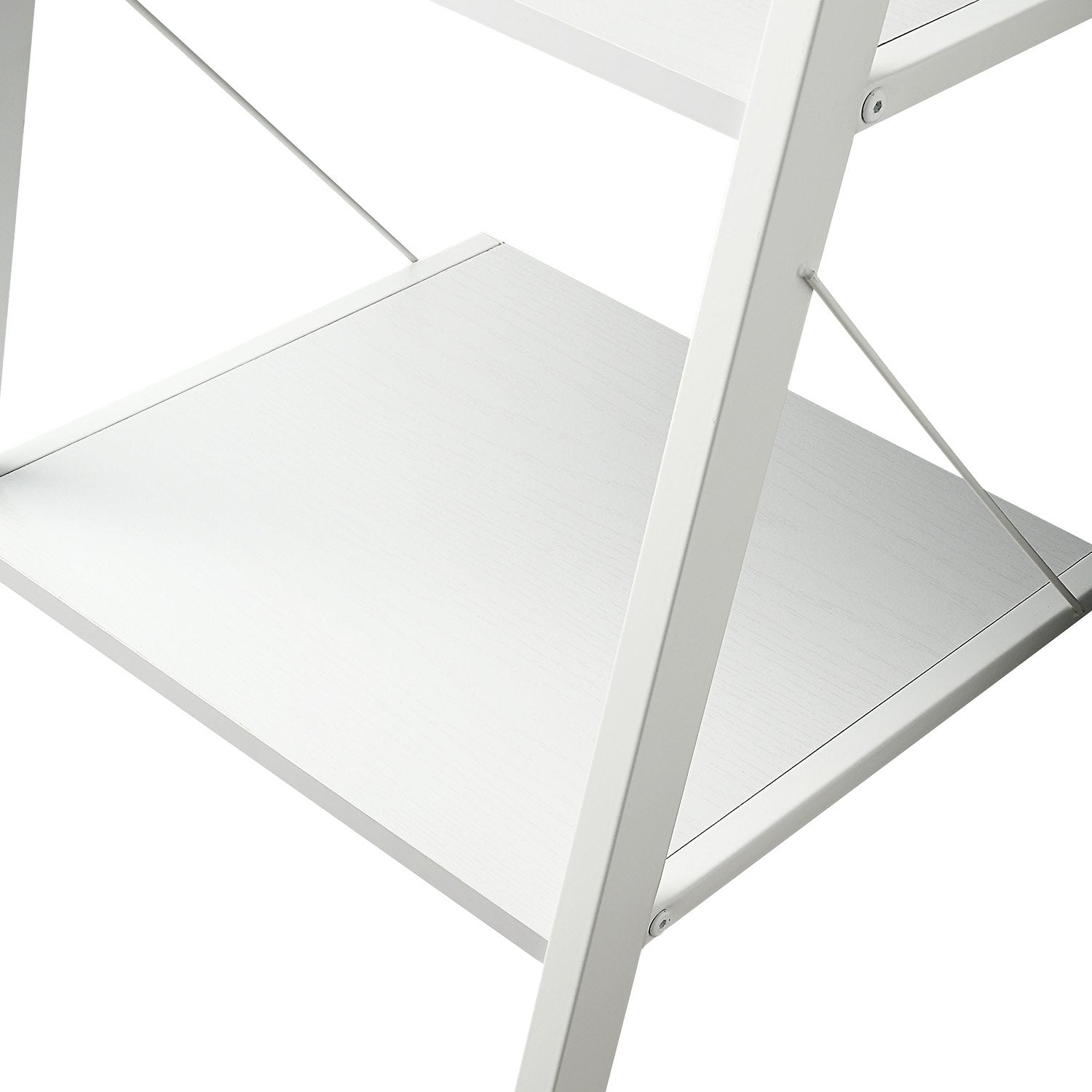 Sarantino Amelia 5-Tier Ladder Shelf in White - Image 4