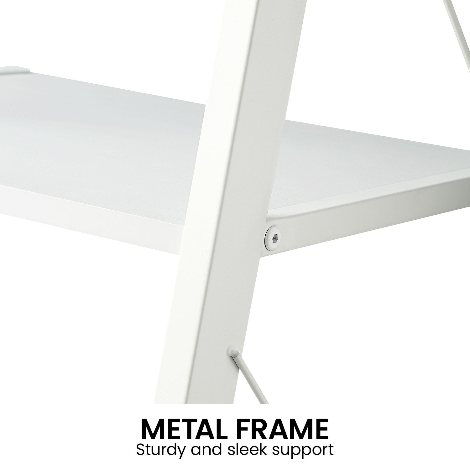 Sarantino Amelia 5-Tier Ladder Shelf in White - Image 8