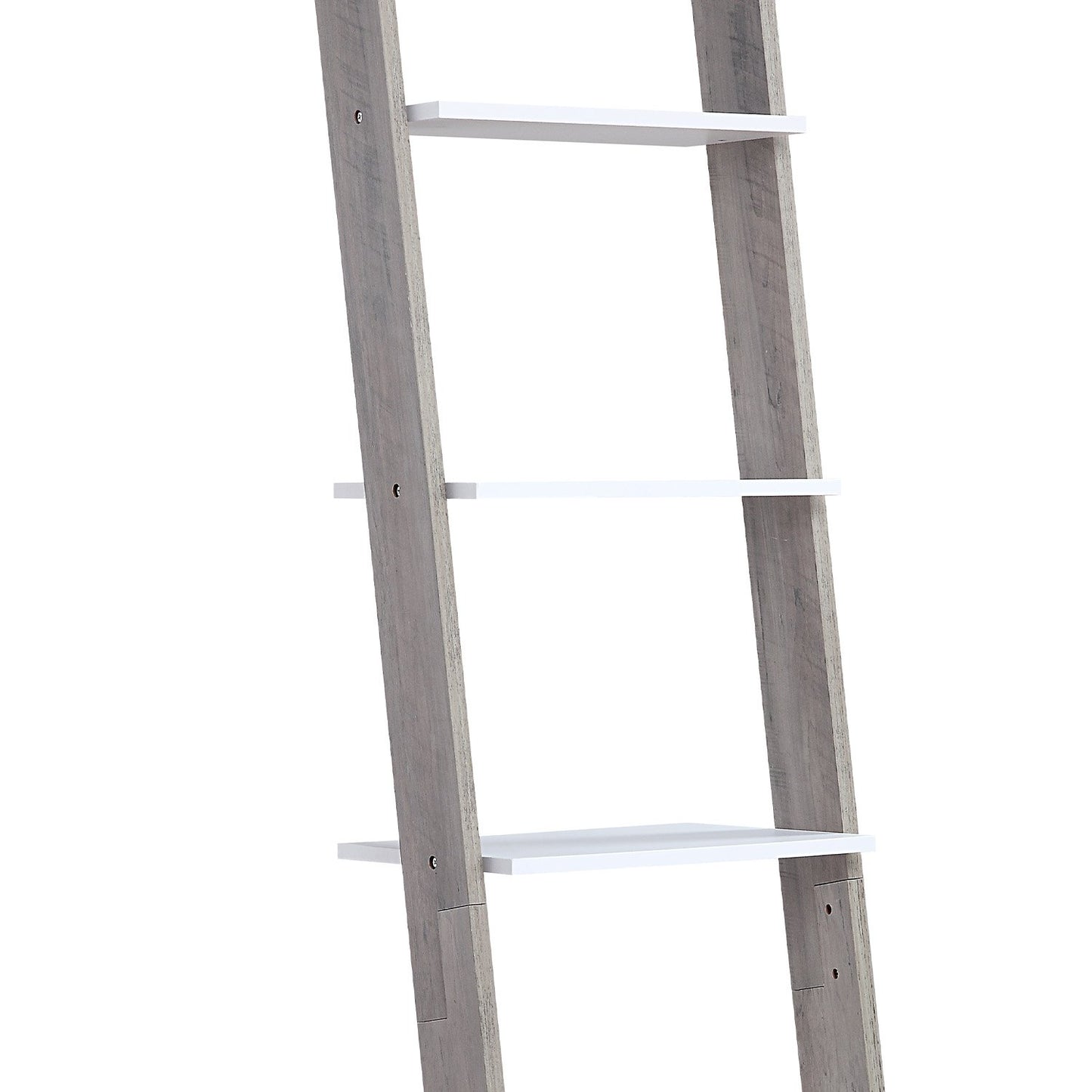 Sarantino Mira 5-tier Ladder Shelf In White And Grey Oak - Image 2