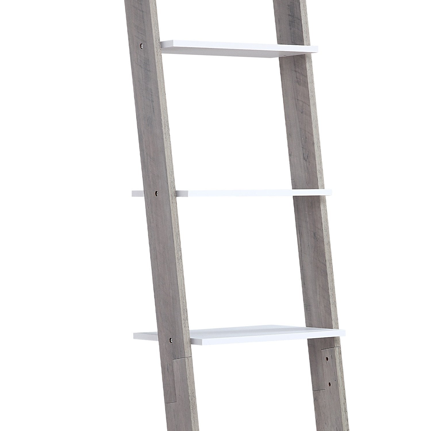 Sarantino Mira 5-tier Ladder Shelf In White And Grey Oak - Image 2