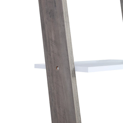 Sarantino Mira 5-tier Ladder Shelf In White And Grey Oak - Image 6