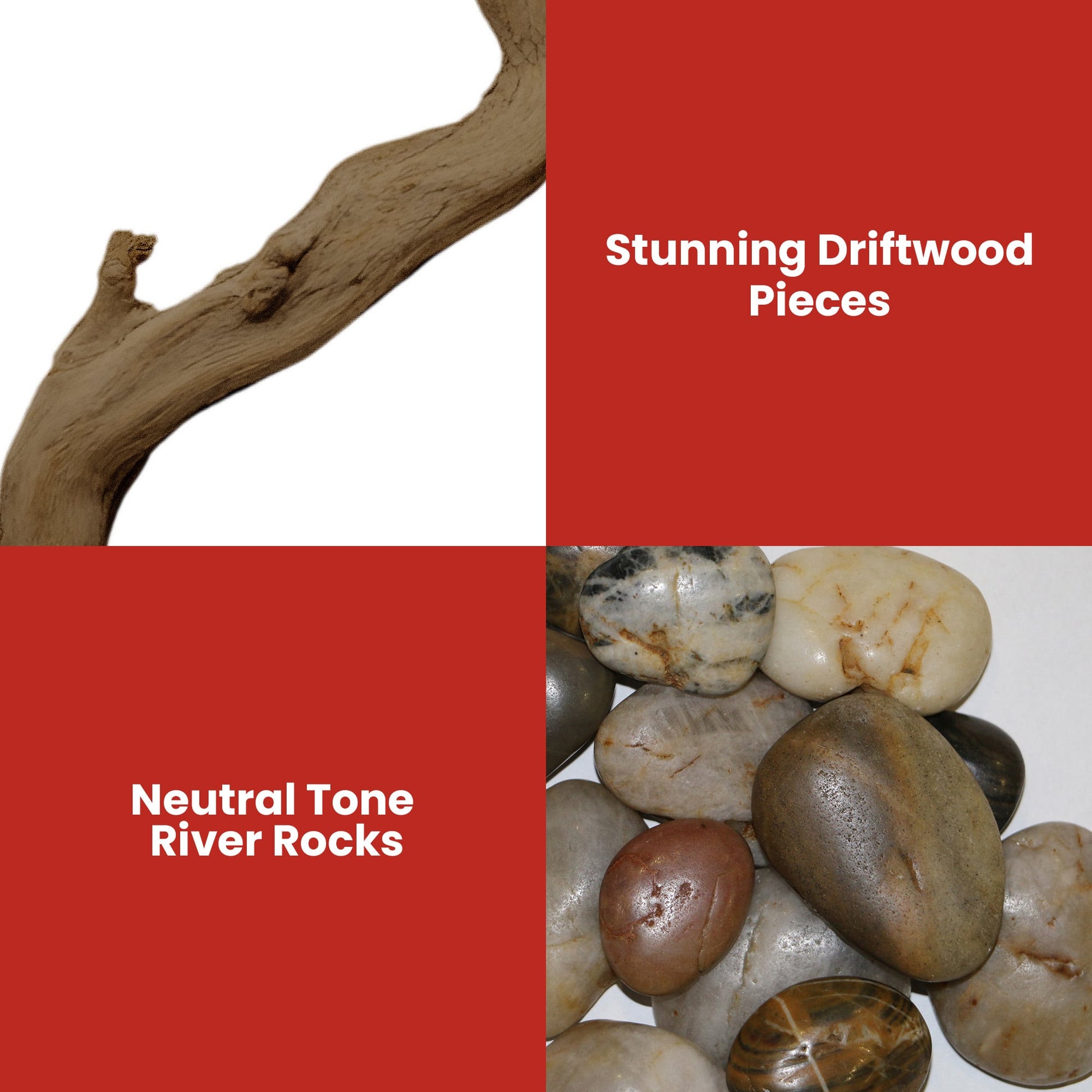 Dimplex 34-inch Linear Fireplace Driftwood and River Rock Accessory Package - Image 8