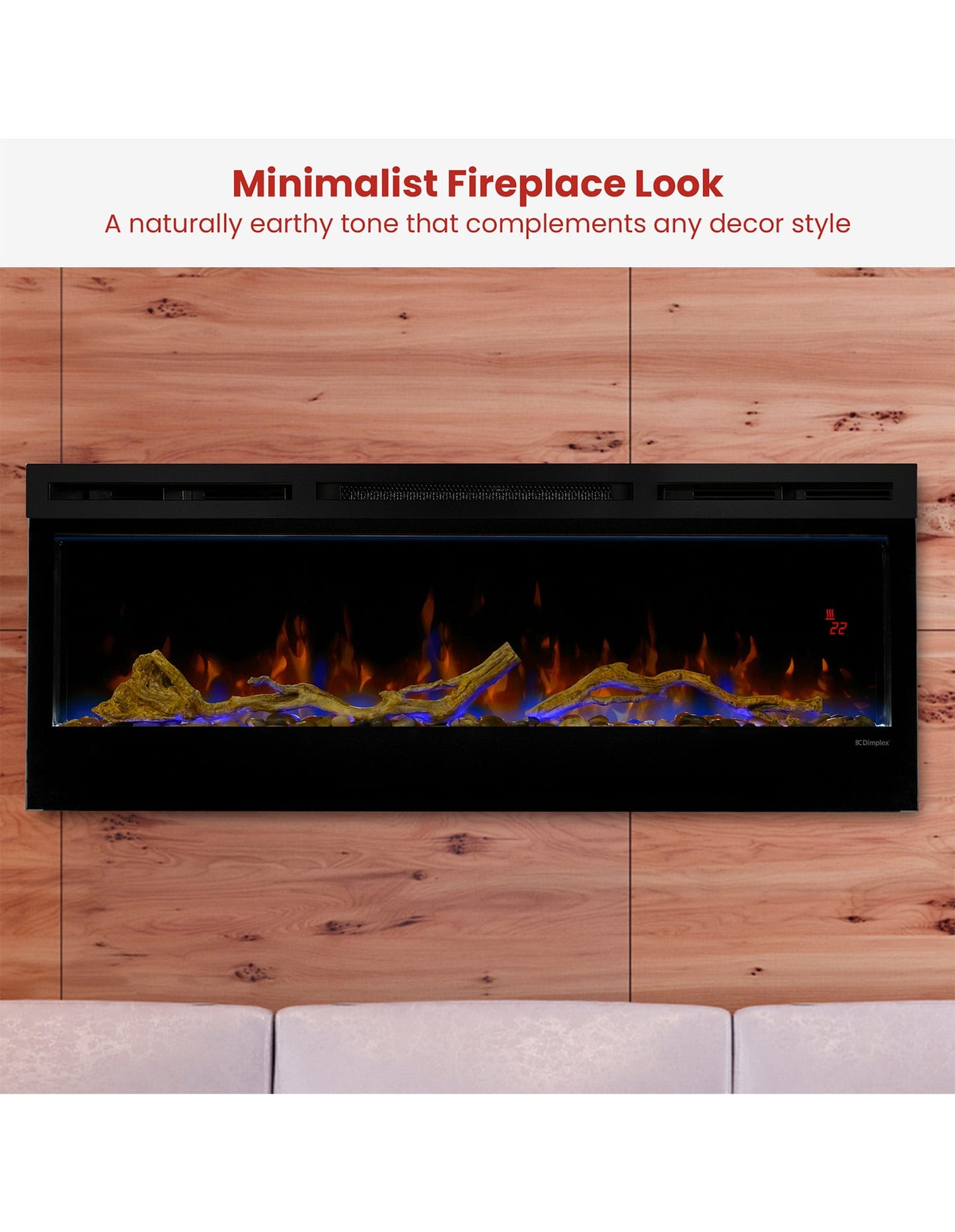 Dimplex 50-inch Linear Fireplace Driftwood and River Rock Accessory Package - Image 5